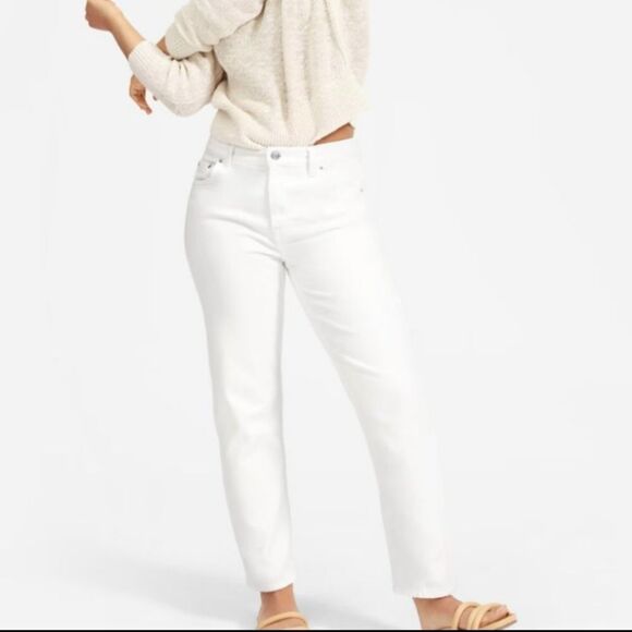 EVERLANE The Summer Jean High Rise Straight Jeans White 29 - Picture 7 of 7